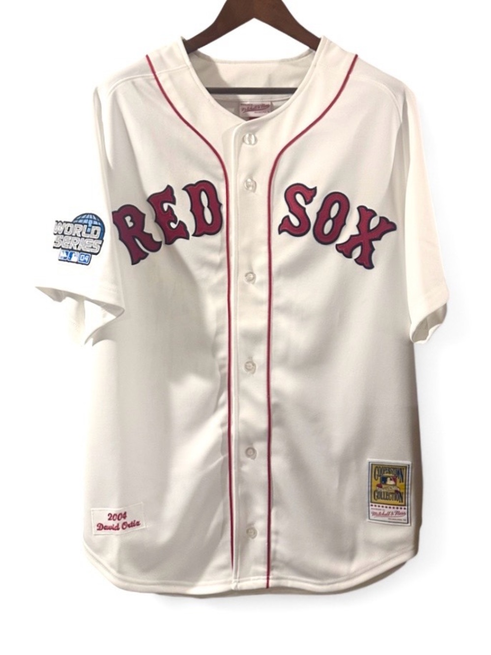 MLB Boston Red Sox World Series 04 David Ortiz 34 Baseball Jersey Size Men’s XL